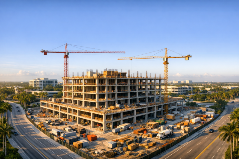 Builder drone photography South Florida construction site aerial view