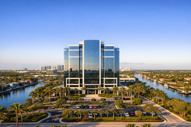 office building drone photography Fort Lauderdale commercial property aerial view