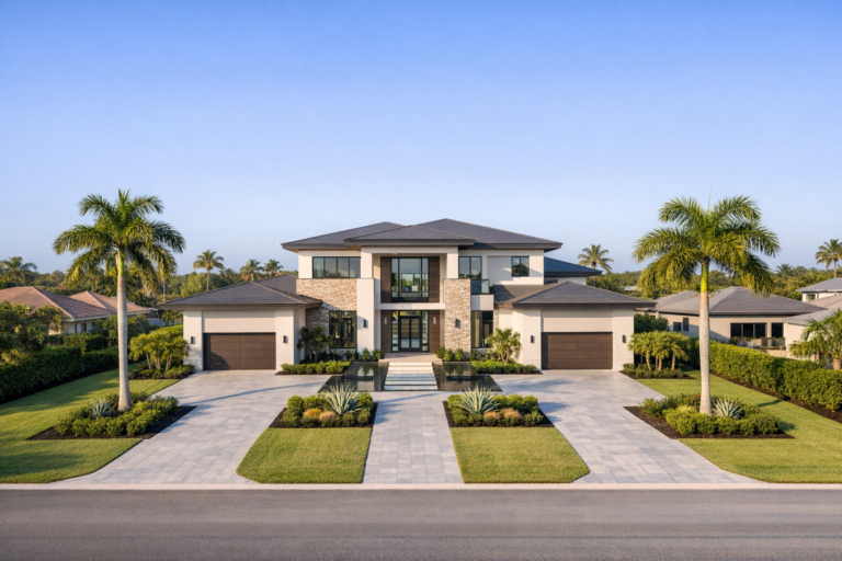 New construction real estate photography of a South Florida home