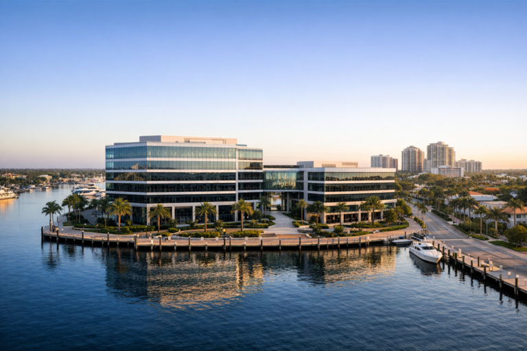 real estate photography Fort Lauderdale waterfront property aerial view