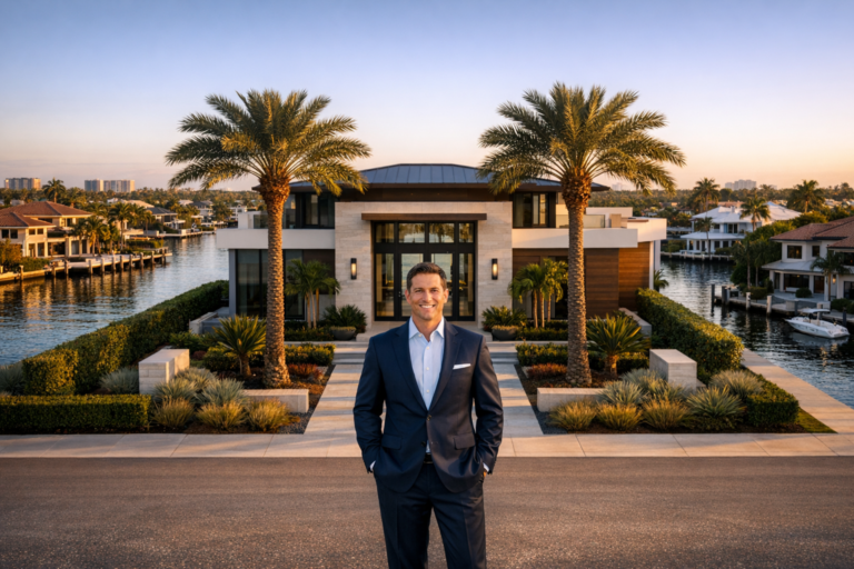 Real estate agent photography at a modern South Florida property