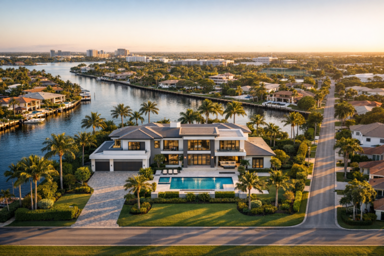 Real estate drone photography showing home and surrounding neighborhood
